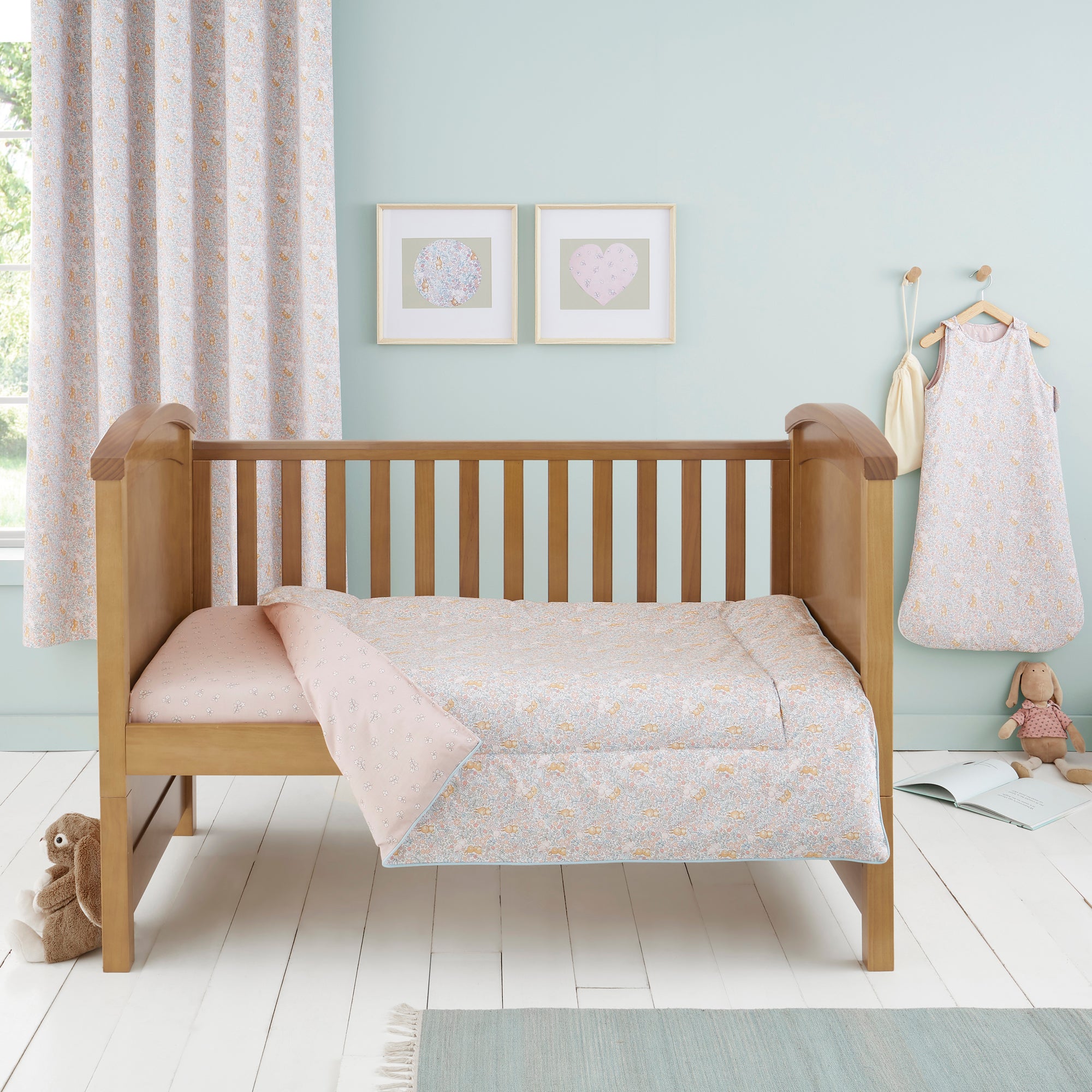 Ditsy Bunny Washable 4 Tog Cot Bed Coverless Duvet