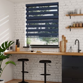 Day and Night Navy Daylight Roller Blind