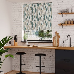 Triangle Peacock Blackout Roller Blind