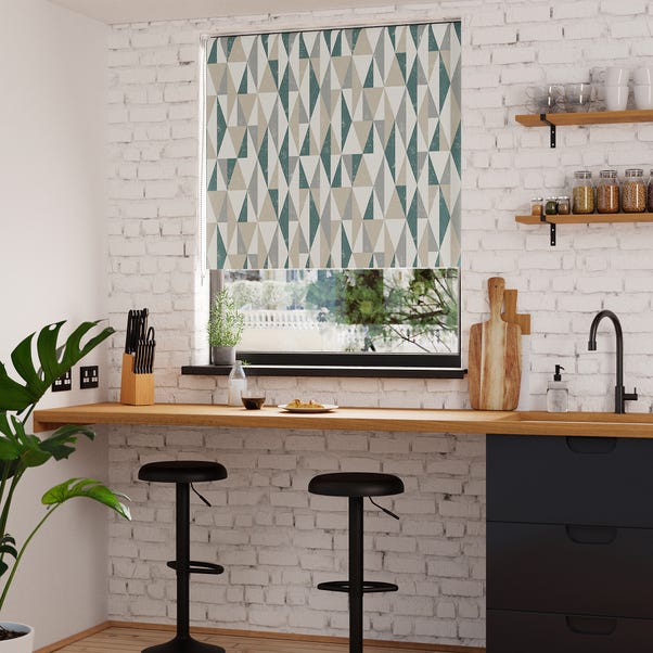Triangle Peacock Blackout Roller Blind  undefined