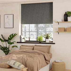 Luna Grey Blackout And Pollen Reducing Double Roller Blind