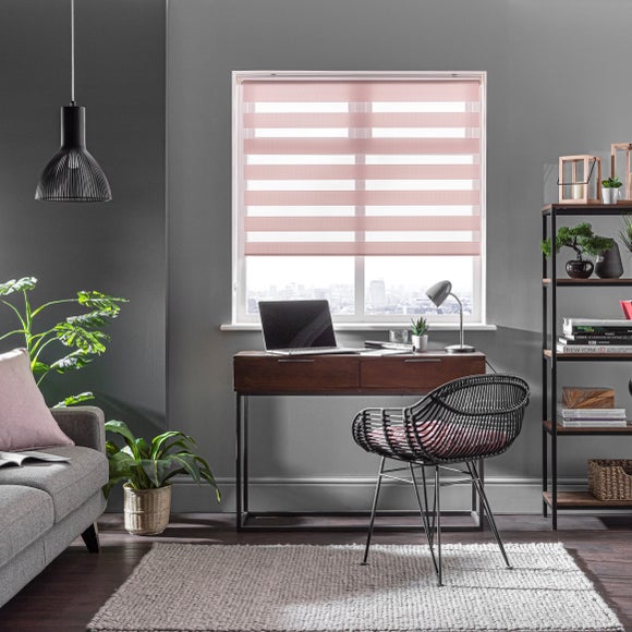 Day and Night Blush Daylight Roller Blind Dunelm