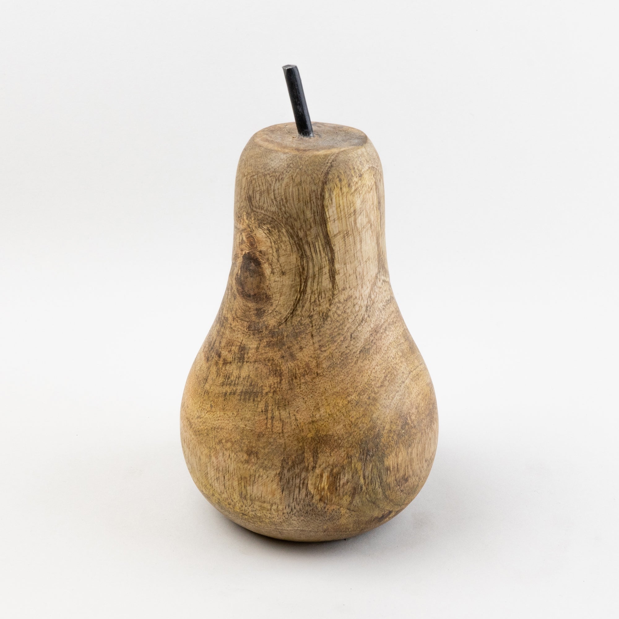 Image of Churchgate Solid Wood Pear Ornament Brown