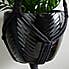Black Hanging Ceramic Pot with Macrame  Black