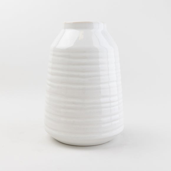 Click to view product details and reviews for Churchgate Ripple Cream Ceramic Vase.