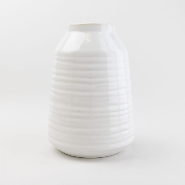 Churchgate Ceramic Ripple 20cm Vase Grey