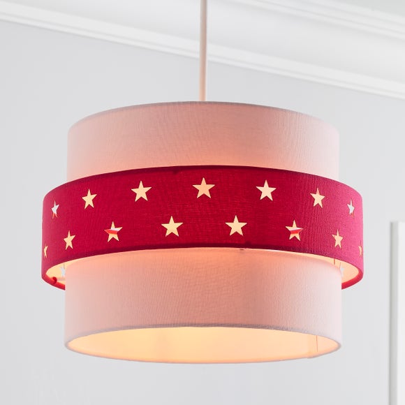 Pink on sale star lampshade