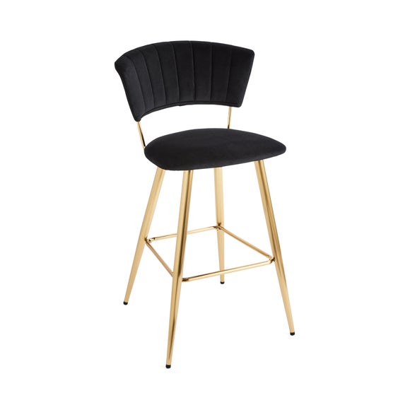 Kendall Velvet Bar Stool Dunelm