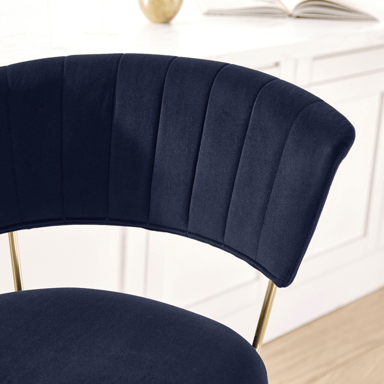 Kendall Velvet Bar Stool | Dunelm