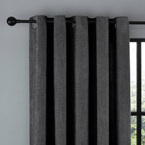 Wynter Charcoal Thermal Eyelet Curtains