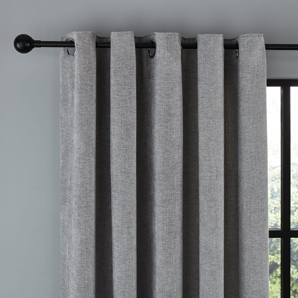 Wynter Grey Thermal Eyelet Curtains  undefined