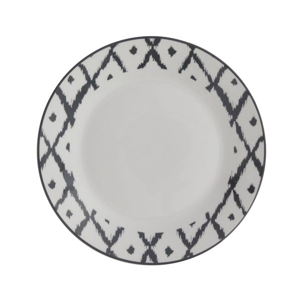 Ikat Porcelain Side Plate Grey