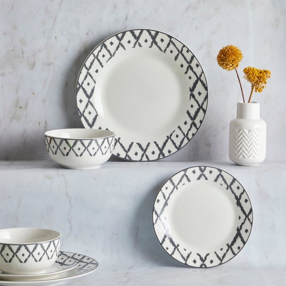 Black and white clearance crockery sets