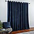 Recycled Velour Ink Eyelet Curtains  undefined