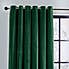 Recycled Velour Bottle Green Eyelet Curtains  undefined