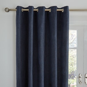 Wynter Navy Thermal Eyelet Curtains