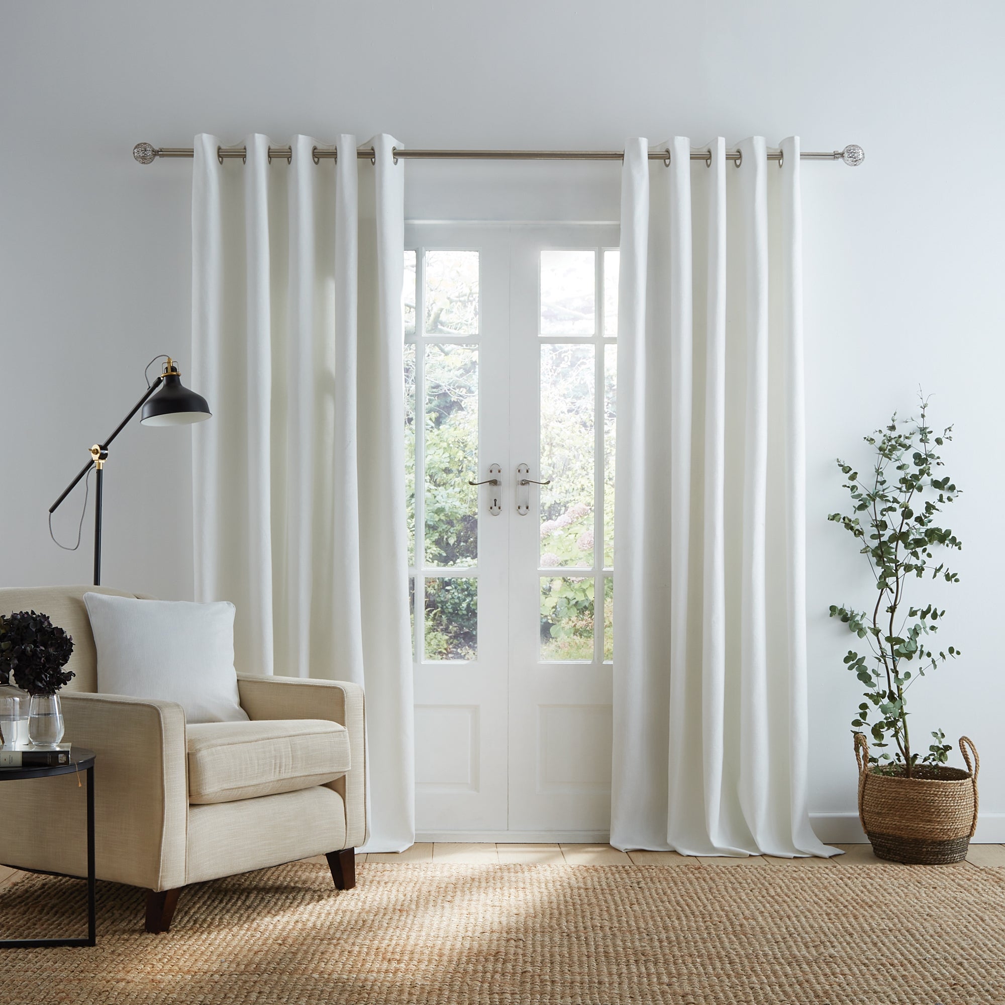 Wynter White Thermal Eyelet Curtains | Dunelm