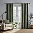 Wynter Olive Thermal Eyelet Curtains  undefined