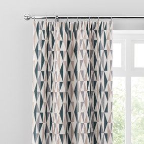 Elements Triangles Pencil Pleat Curtains