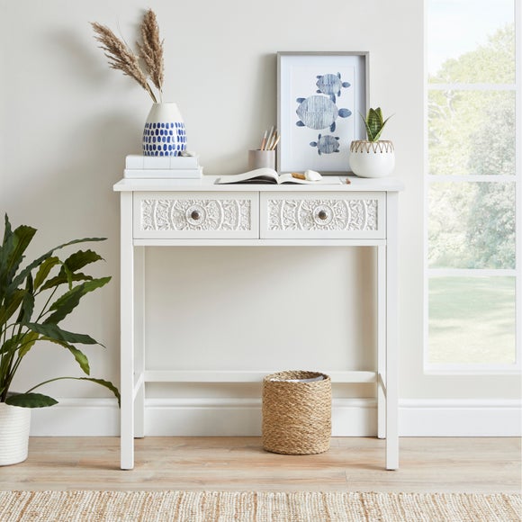 dunelm console table white