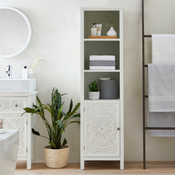 tall slim bathroom cabinet white