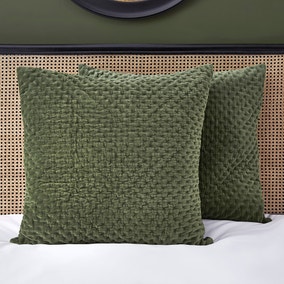Dorma Genevieve Green Continental Square Pillowcase