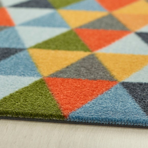 Marvel Geo Triangles Washable Doormat Dunelm