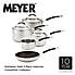 Meyer Induction Stainless Steel 5 Piece Set Black