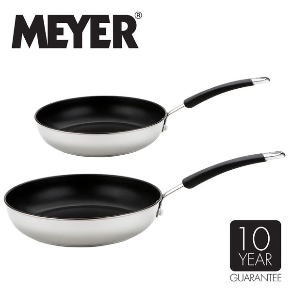 Meyer Induction Stainless Steel 2 Piece Frying Pan Set image 1 of 4