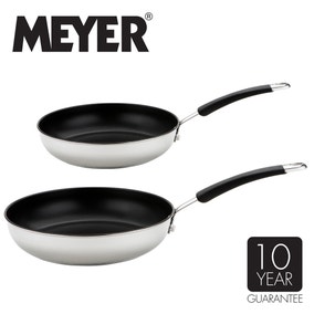 Meyer Non-Stick Induction Stainless Steel 2 Piece Frying Pan Set