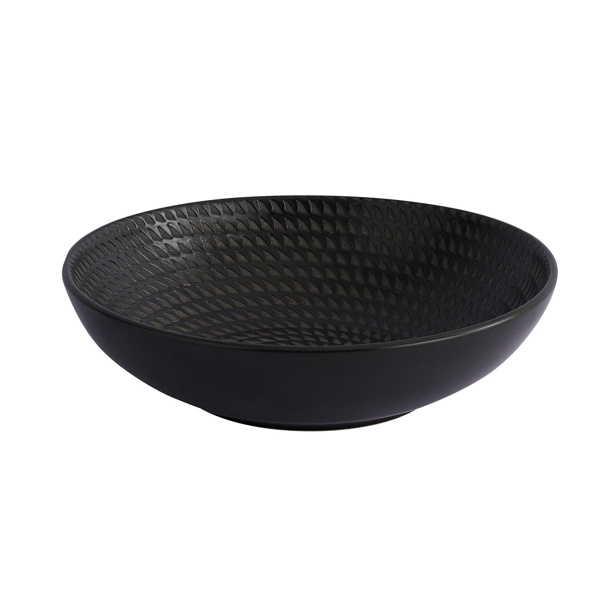Carbon Stoneware Pasta Bowl Black