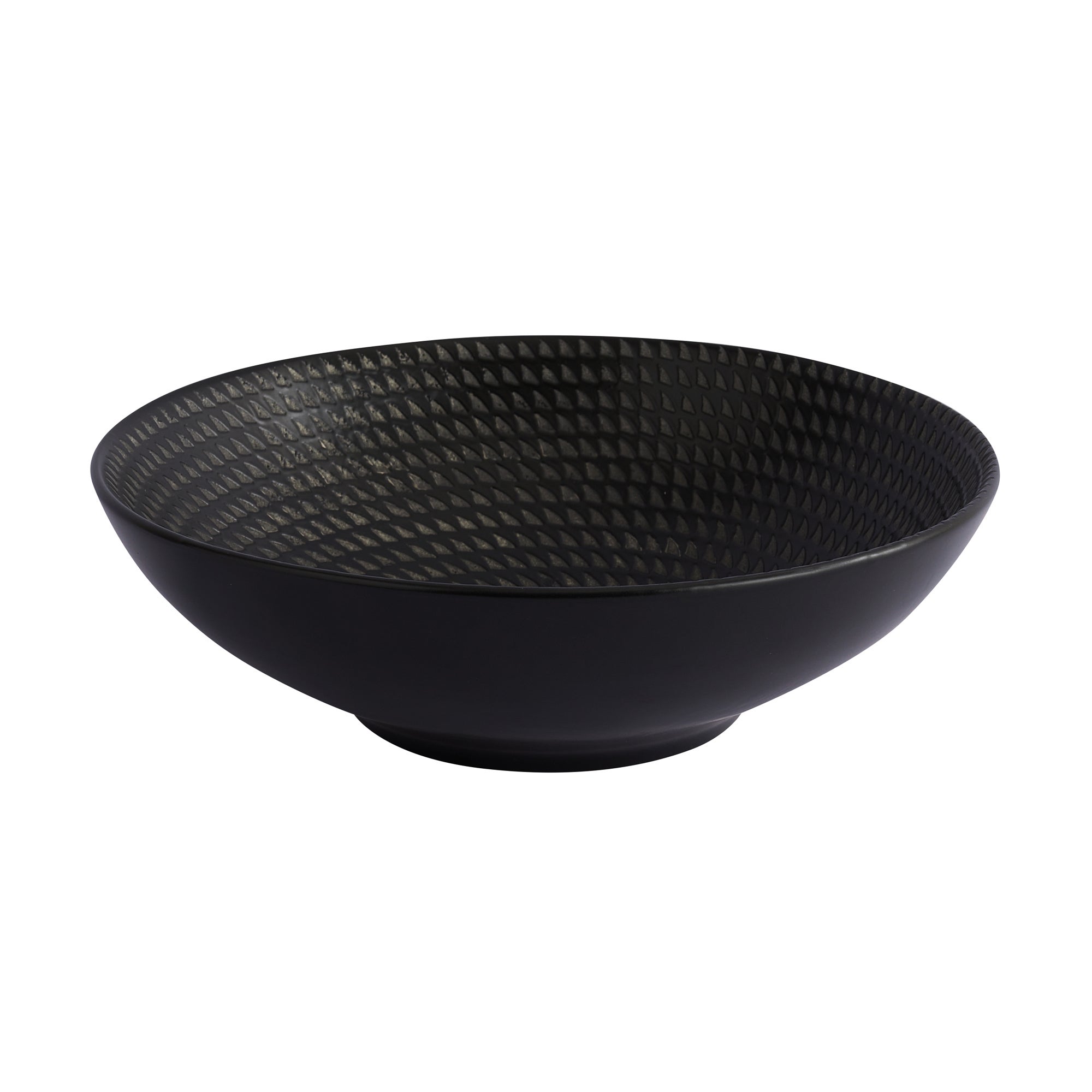 Carbon Stoneware Serving Bowl Black