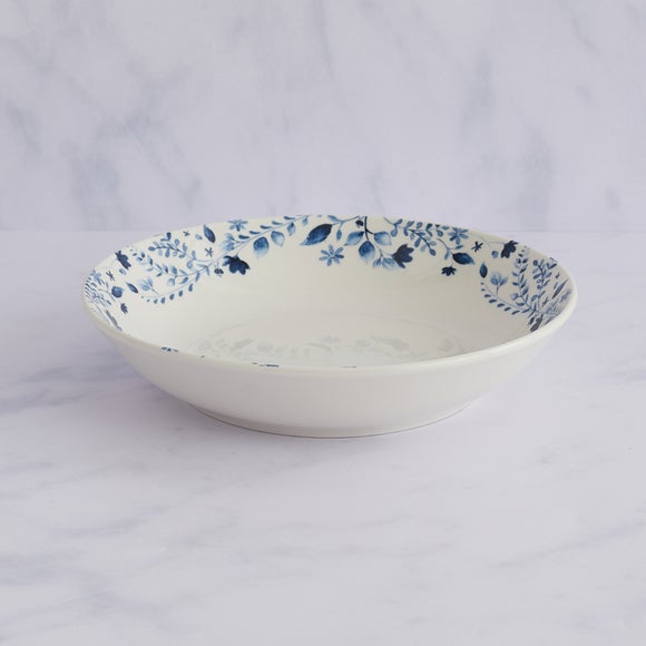 Indigo Meadow Pasta Bowl Dunelm