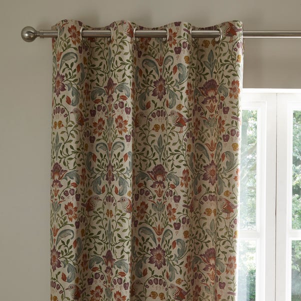 Ruskin Red Eyelet Curtains Dunelm, Red Pattern Curtains