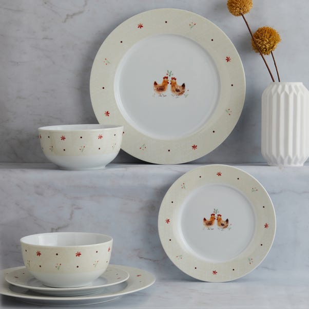 Mabel and Martha 12 Piece Dinner Set MultiColoured