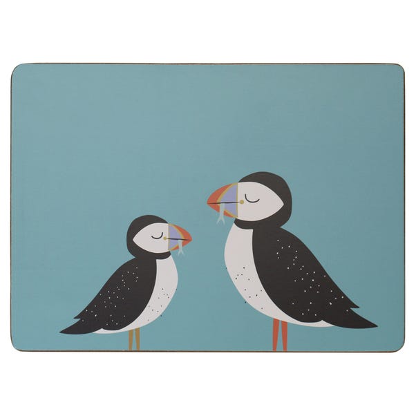 Set of 4 Puffin Cork Back Placemats image 1 of 1