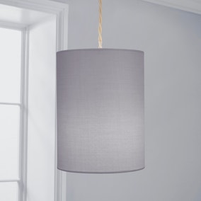 Luna Cylinder Lamp Shade Dove Grey