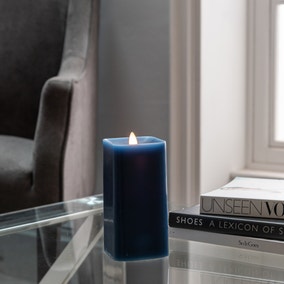 Soft Square Navy LED Candle