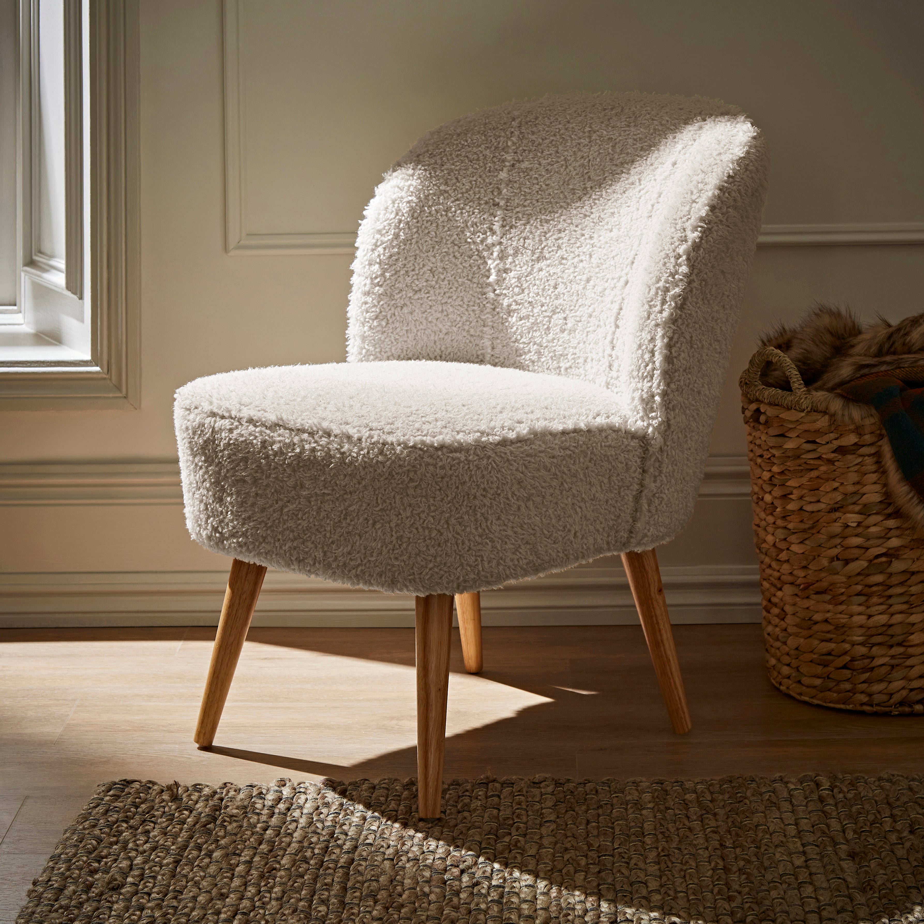 Photo of Elsie cocktail chair – sandstone sherpa sandstone