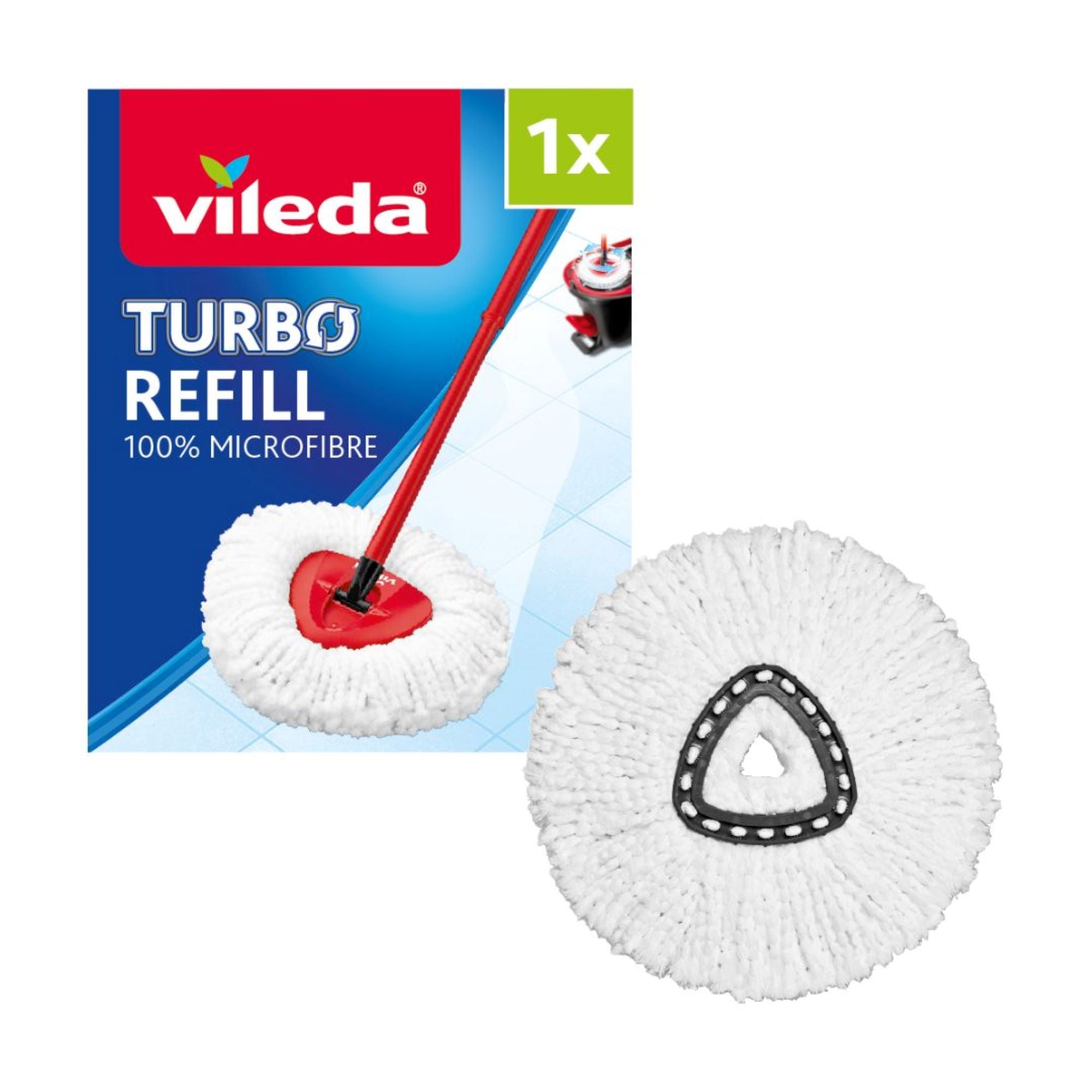 2 Pack Microfibre Washable For Vileda Spin & Clean Mop Refill