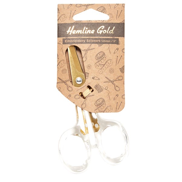 Hemline Gold Brushed Gold Embroidery Scissors image 1 of 3