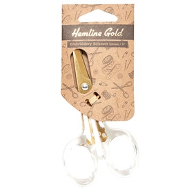 Hemline Gold Brushed Gold Embroidery Scissors