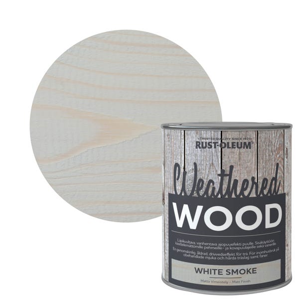 Rust-Oleum White Smoke Matt Weathered Wood Paint 750ml