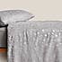 Grey Foil Stars Fleece Duvet Cover and Pillowcase Set  undefined