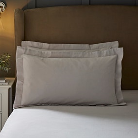 Dorma Premium 100% Brushed Cotton Oxford Pillowcase Pair