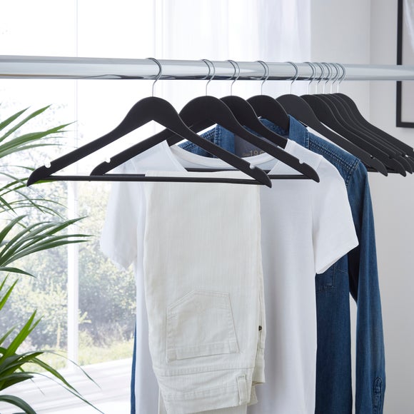 Gray wooden clearance hangers