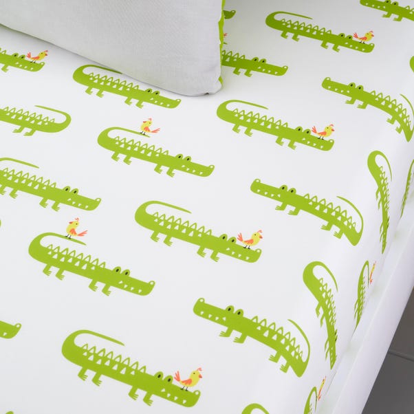 Cosatto Crocodile Smiles Pack of 2 100% Cotton Fitted Sheets image 1 of 2