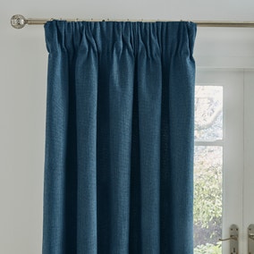 Wynter Teal Thermal Pencil Pleat Curtains