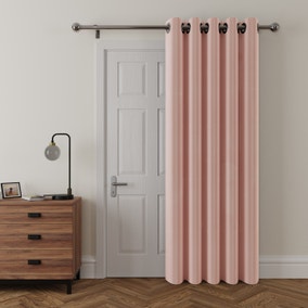 Phoenix Velour Blush Thermal Door Curtain