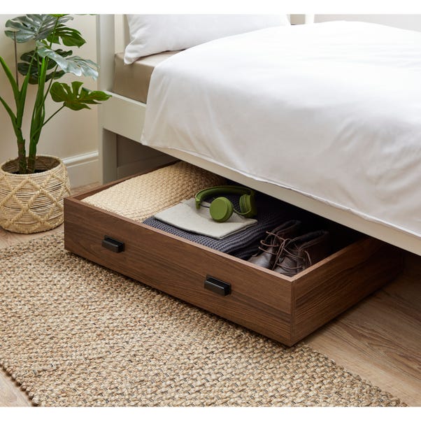 Fulton Wood Wheeled Underbed Storage Dunelm Fulton Wood Wheeled Underbed Storage, Under Bed Storage Wheels Wood